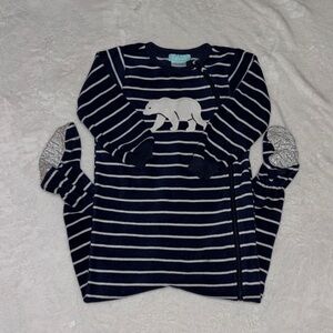 (2 for $10) PEKKLE Striped polar bear  footie / sleeper 🐻‍❄️ 2T